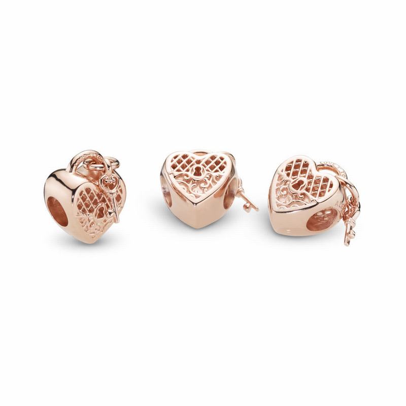 Pandora Australia Rose™ Love You Lock Charm | UIQVBH908